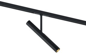 Foco moderno preto para sistema de calha monofásico - Slimline Avery