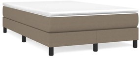 Cama boxspring c/ colchão 120x190cm tecido castanho-acinzentado
