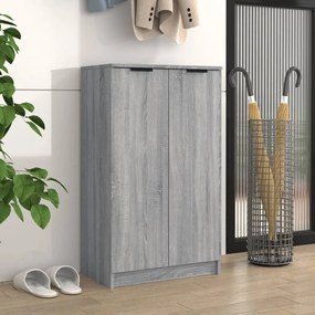 817109 vidaXL Sapateira 59x35x100 cm derivados de madeira sonoma cinza