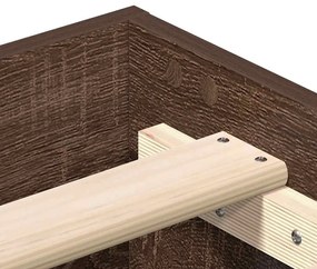 Estrutura cama sem colchão 140x200 cm carvalho castanho