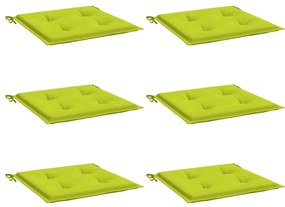 Almofadões cadeiras jardim 6pcs tecido oxford verde brilhante