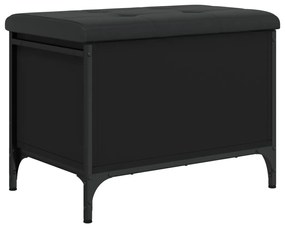 Banco de arrumação 62x42x45 cm derivados de madeira preto