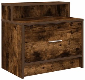 Mesas de cabeceira com gaveta 2 pcs 51x31x47 cm carvalho fumado