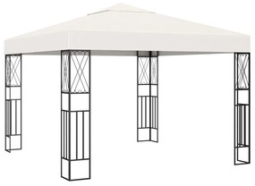 vidaXL Gazebo 3x3 m tecido creme