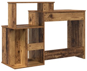 Mesa com Armazenamento Madeira Envelhecida 120.5x44x88.5 cm Derivados