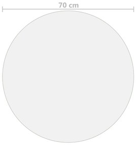 Protetor de mesa Ø 70 cm 2 mm PVC transparente