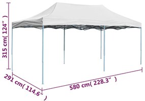 Tenda dobrável profissional para festas 3x6 m aço branco