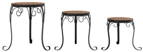 Suportes de plantas 3 pcs cerâmica terracota