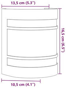 Candeeiros de parede p/ exterior 2 pcs aço inoxidável preto