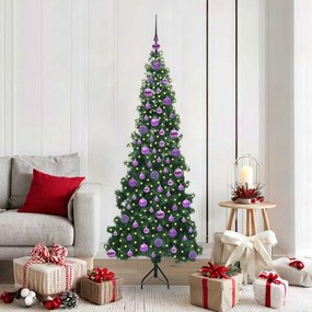 vidaXL Árvore de Natal artificial de canto Verde 180 cm PVC e Metal