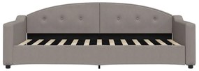 Sofá-cama c/ gavetão/gavetas 90x200 cm tecido cinza-acastanhado