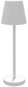 Candeeiro de Mesa com Luzes LED Candeeiro de Mesa Sem Fios Recarregável por USB-C 3 Cores Ø11,2x36,5 cm Branco