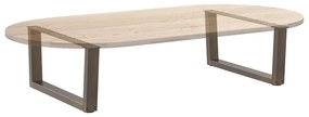 Pés para mesa de centro em formato de V, 2 peças, aço natural, 70x(30-
