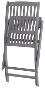 Cadeiras de exterior dobráveis 8 pcs madeira de acácia maciça