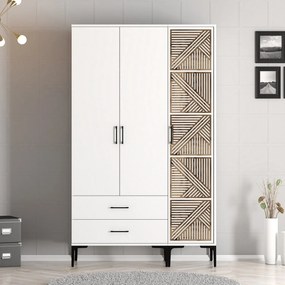 Roupeiro Kumsal PT – Branco – 120x47,5x201,4 cm