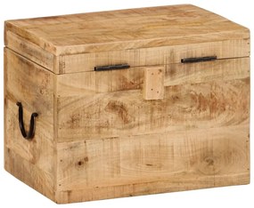 Caixa de arrumação 39x28x31 cm madeira de mangueira maciça