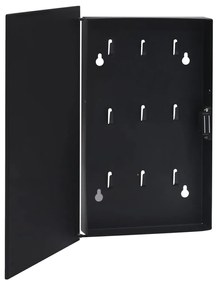 Chaveiro com quadro magnético 30x20x4 cm preto