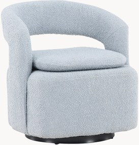 Poltrona giratória em bouclé Laurel