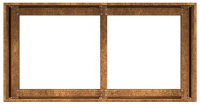 Floreira enferrujada 80x40x40 cm aço resistente
