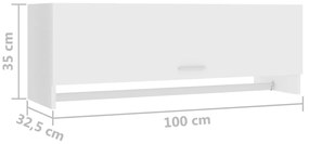 Roupeiro 100x32,5x35 cm derivados de madeira branco