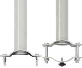 Toldo lateral retrátil para pátio 140x300 cm creme