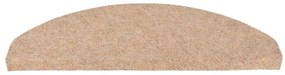 Tapetes de escada adesivos 30 pcs 65x22,5x3,5 cm bege