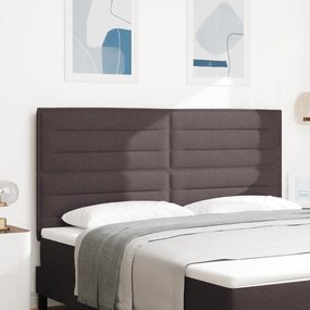Cabeceira Design Linhas Castanho Escuro 180 cm Tecido