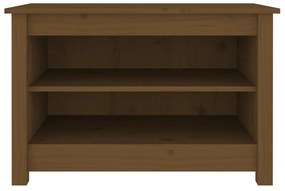 Banco sapateira 70x38x45,5 cm pinho maciço castanho mel