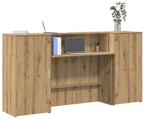 vidaXL Balcão de recepção 200x50x103,5 cm madeira carvalho artisiano