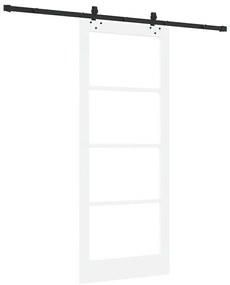 Porta Deslizante vidaXL com Conjunto de Hardware Branco 86x211 cm Made