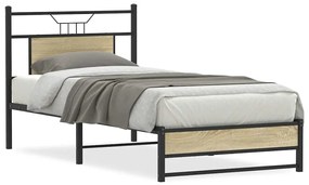 vidaXL Estrutura cama s/ colchão derivados de madeira carvalho sonoma