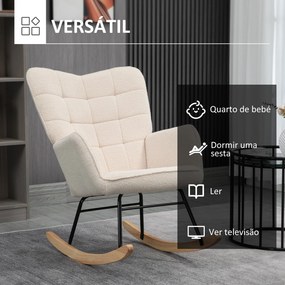 Poltrona Baloiço Poltrona de Sala de Estar Oscilação de 40° com Pés de
