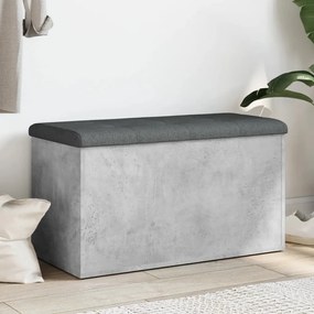 vidaXL Banco de arrumação 82x42x45 cm derivados madeira cinza cimento
