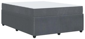 Estrutura de cama com colchão Cinzento escuro 160 x 200 cm