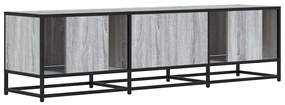 Móvel p/ TV 150x35x41 cm deriv. madeira/metal cinzento sonoma