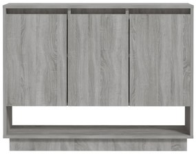 Aparador 97x31x75 cm derivados de madeira cinzento sonoma
