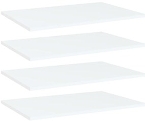 Prateleiras para estante 4 pcs derivados de madeira branco