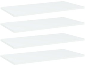 Prateleiras para estante 4 pcs 60x30x1,5cm contraplacado branco