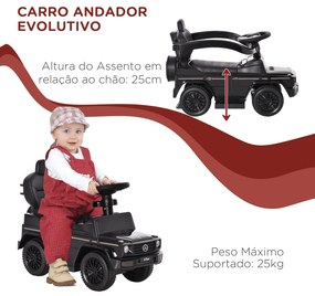 HOMCOM Carro de Passeio Carro Andador para Crianças acima de 12 Meses