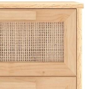 Aparador 40x30x90 cm pinho maciço/vime natural castanho