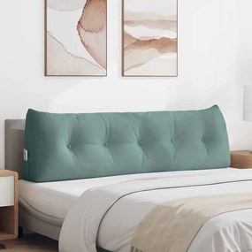 vidaXL Travesseiro para Costas Verde do Mar 160 x 24 x 50 cm Veludo