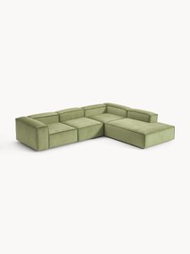 Sofá de canto modular em bombazina Lennon (4 lugares)
