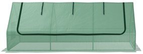 Estufa de Jardim Mini Estufa 240x90x90 cm com Janelas de Malha e Estru