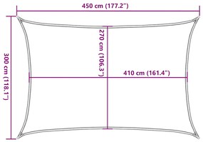 Para-sol estilo vela 160 g/m² 3x4,5 m PEAD amarelo