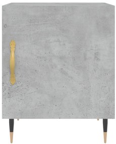 Mesa cabeceira 2pcs 40x40x50 cm derivados madeira cinza cimento