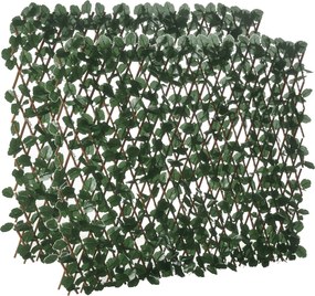 Outsunny Vedação com Treliça Expansível de 2 Peças com Folhas Artificiais Parede de Folhas com Vime Decorativa 295x70 cm Verde | Aosom Portugal