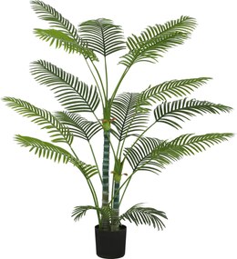 Planta artificial de interior com 170 cm, palmeira artificial com vaso de plástico e acabamento flocado, verde