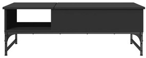 Mesa de centro 100x50x35 cm derivados de madeira/metal preto