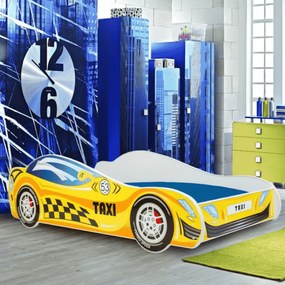 Cama infantil TAXI 160x80 multicolorida - com colchão incluído