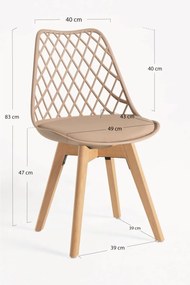 Pack 6 Cadeiras Mima - Trigo